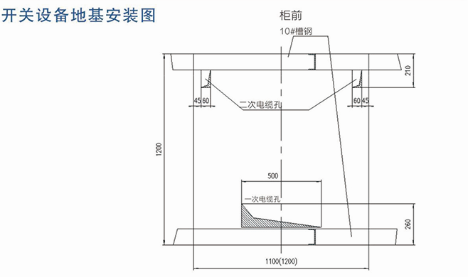 开关设备地基安装图